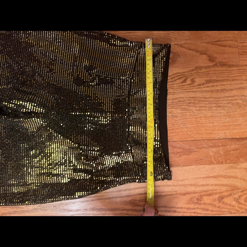 Womens GOLD sequin flare pant (NEW WITH TAGS) size MEDIUM - Picture 7 of 7
